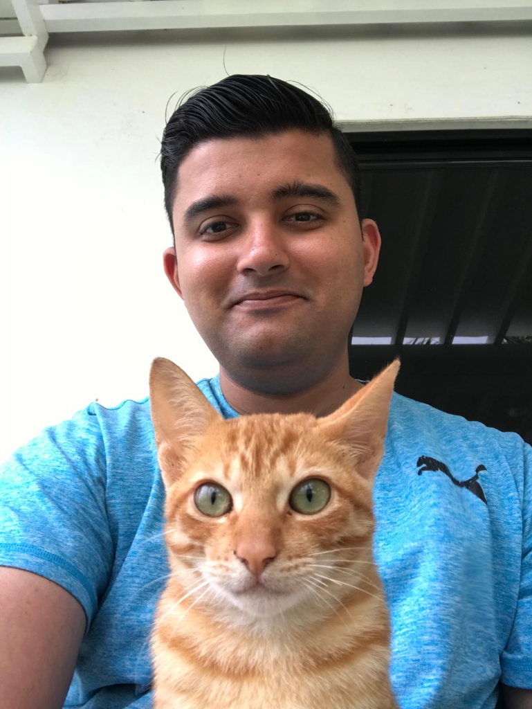 Ankush with cat